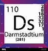 DS Darmstadtium elemento químico Tabla periódica. Ilustración vectorial ...