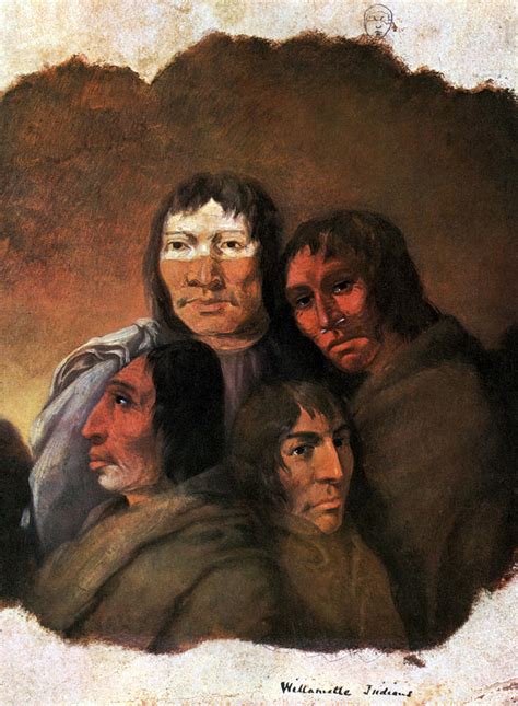 Native American Clackamas Indians Painting By Science Source