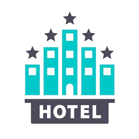 Premium Vector 5 Star Hotel Gray Turquoise Icon On A White Background