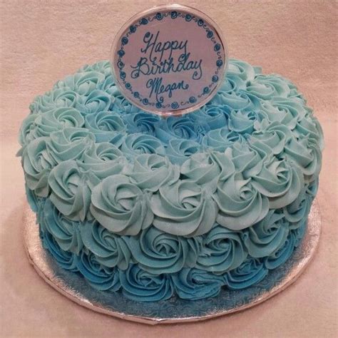 Blue Rosettes Desserts Cake Birthday Cake