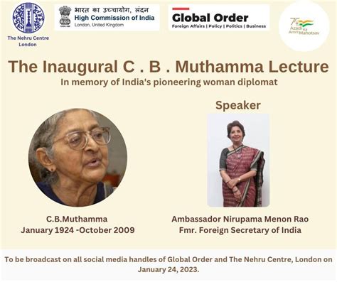 Global Order On Twitter To Celebrate The Life Of C B Muthamma For