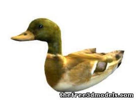 Duck Free 3d Model 3ds Obj Max Lwo Mtl Sldprt Free3d