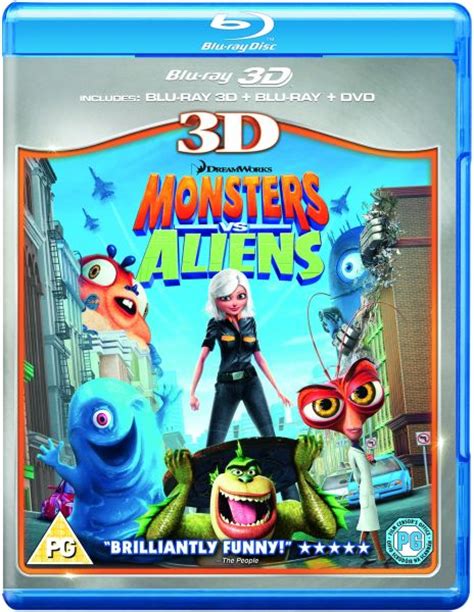 Monsters Vs Aliens 3d 3d Blu Ray 2d Blu Ray And Dvd Iwoot