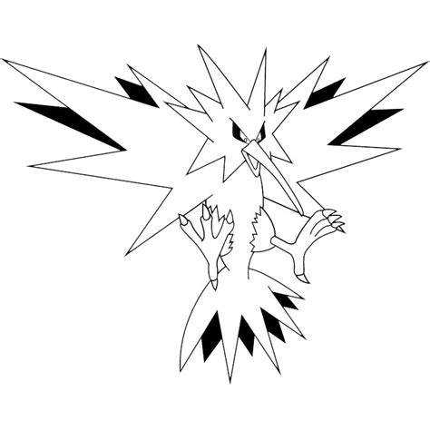 Zapdos Pokemon Coloring Page Coloring Pages