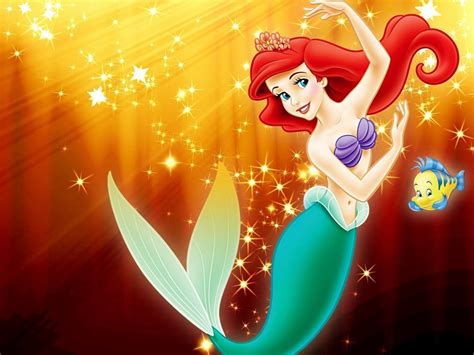 The Little Mermaid Ariel Fairytale Cartoon Hd Desktop Wallpaper