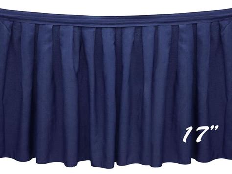 17ft Navy Blue Pleated Polyester Table Skirt Table Skirt Paddington
