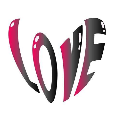Premium Vector Lettering Love In The Shape Of A Heart Vector