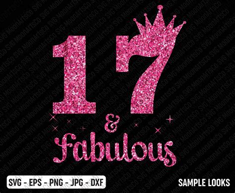 17 And Fabulous Birthday Svg 17th Birthday Svg 17 Years Old Etsy Canada