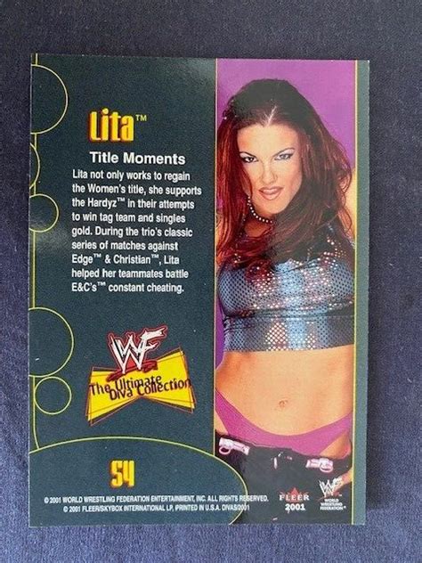 WWE WWF FLEER ULTIMATE DIVAS 2001 LITA WRESTLING TRADING CARD V G