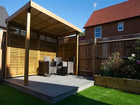 Slatted Wooden Garden Shelter The Retreat Garden Sitting Areas