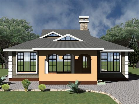 Also, like their craftsman cousin, bungalow house designs tend to sport cute curb appeal by way of a wide front porch (or stoop) supported by tapered or paired columns. Beautiful 4Bedroom House Designs Kenya |HPD Consult