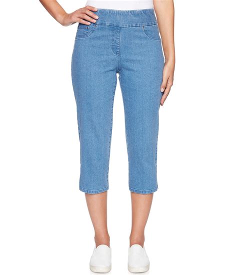 Ruby Rd Pull On Extra Stretch Denim Cropped Capri White 6 In 2020