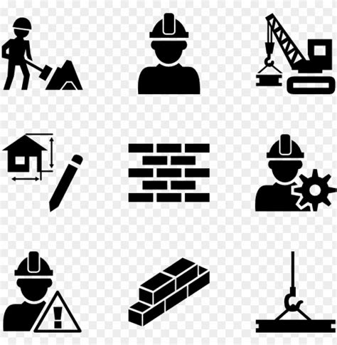 Construction Worker Icons Construction Icon Vector Png Free Png