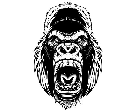 Gorilla SVG Gorilla Head SVG King Kong Kong Monster Etsy