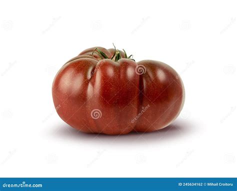 Fresh Red Beefsteak Tomatoes Isolated On A White Background Top View