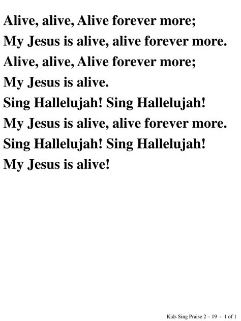 Ppt Alive Alive Alive Forever More My Jesus Is Alive Alive