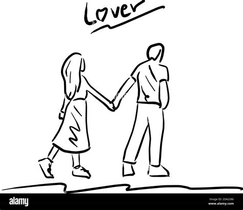 Female Lovers On Walk Stock Vector Images Alamy