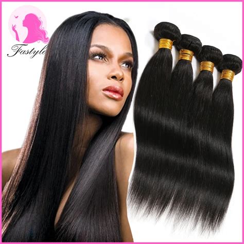 Cheap Brazilian Virgin Hair Straight Human Hair Weave Extensions