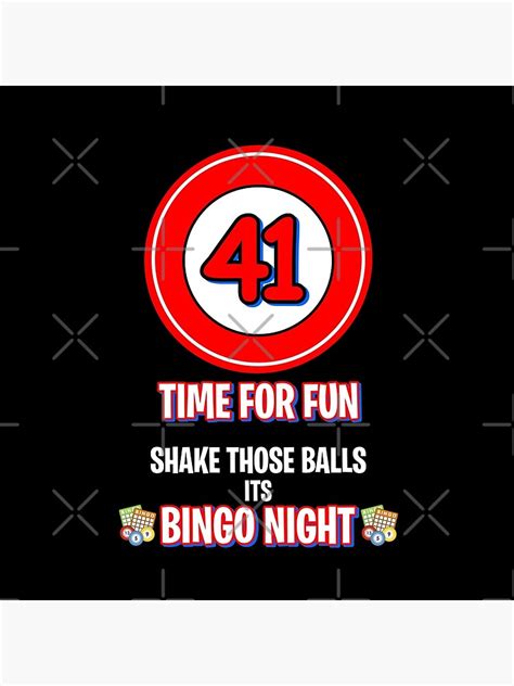 Bingo Player Funny Bingo Caller Calls Number 41 Time For Fun Throw