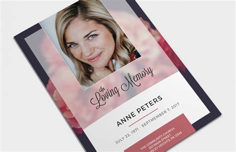 Funeral Program Template Psd Word — Medialoot