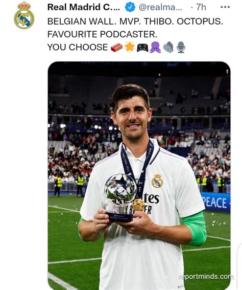 Real Madrid Goalkeeper Thibaut Courtois Wins Mvp Award After World