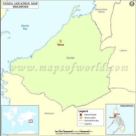 Where Is Tanza Location Of Tanza In Philippines Map