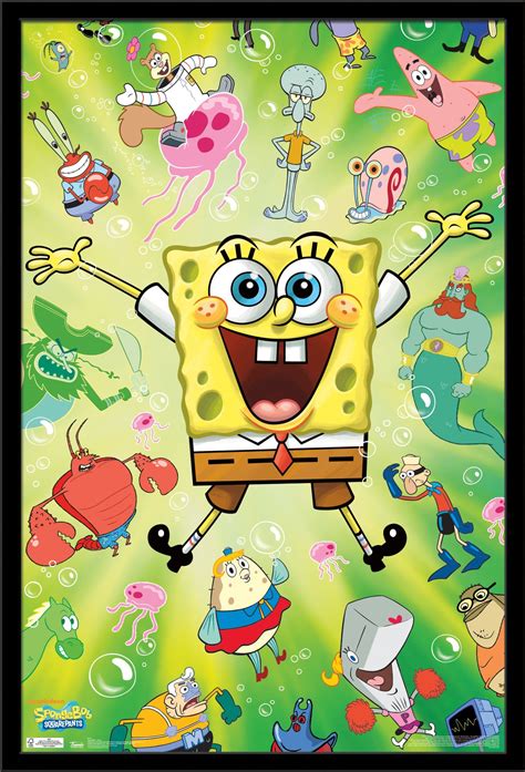 Nickelodeon Spongebob Burst Wall Poster 22375 X 34 Framed