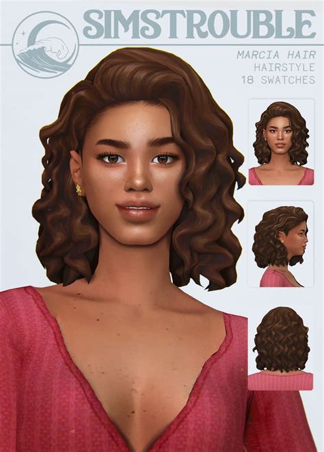 𝘴𝘪𝘮𝘴𝘵𝘳𝘰𝘶𝘣𝘭𝘦 Sims 4 Curly Hair Sims Hair Sims 4 Body Hair