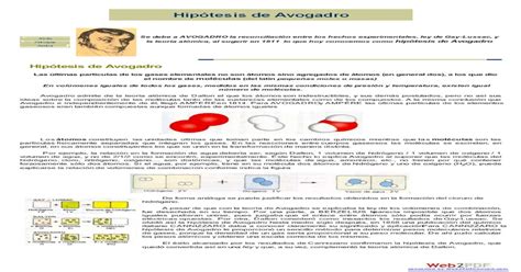 Hipótesis De Avogadro Pdf Document