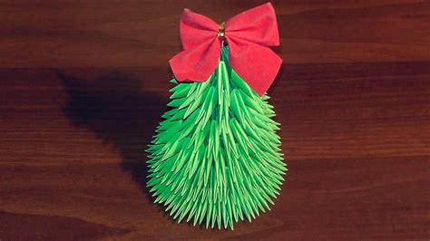 How To Make Paper Christmas Tree 3d Origami Tutorial Youtube