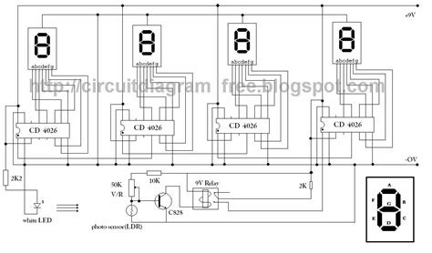Digital alarm clock using 4026 logic gates schematic circuit diagram. Electronic Circuit Diagrams: 4026 IC 7 Segment Counter