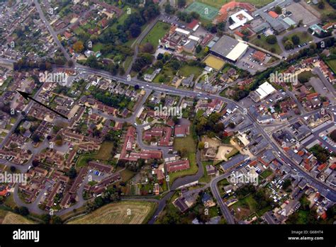 Luftaufnahme Von Soham Mit Dem Village College Hintergrund Und Der