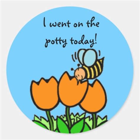 Potty Training Reward Stickers Flowers Classic Round Sticker