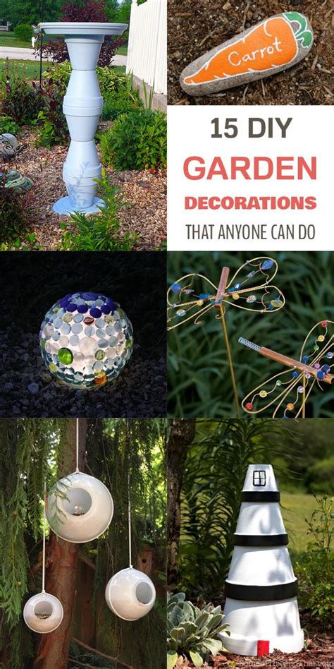 Free, do it yourself garden tool and helpful accessory project plans. 15 DIY Garden Decorations That Anyone Can Do | Diy garden decor, Diy yard decor, Diy garden