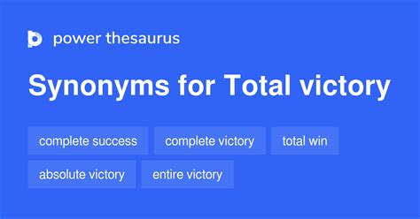 Total Victory Synonyms 150 Words And Phrases For Total Victory