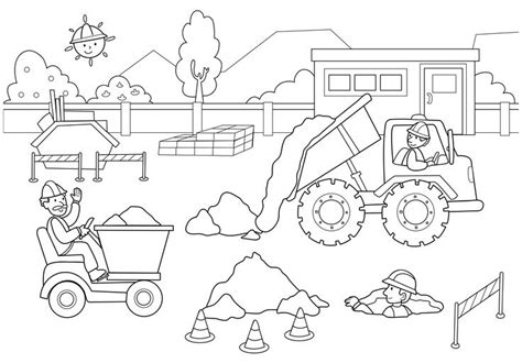 Free coloring pages to download and print. Construction Site Coloring Pages for kids | coloring pages ...