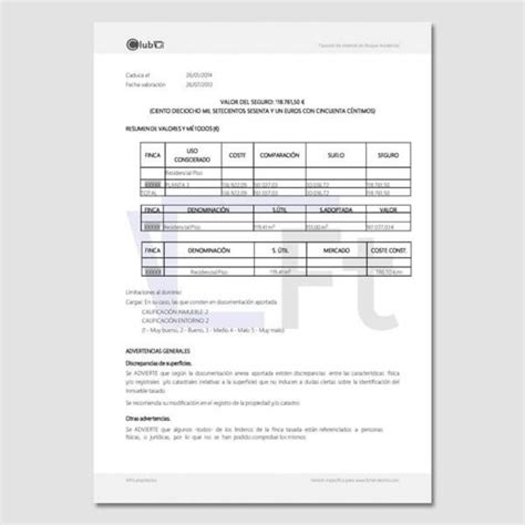 Plantilla caso real de tasación de vivienda