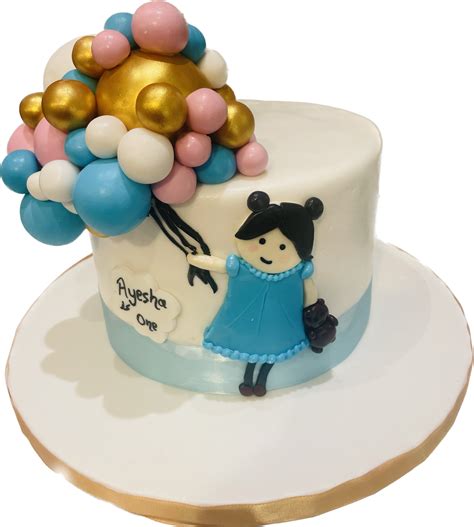 Ayesha First Birthday Balloon Cake Rashmis Bakery