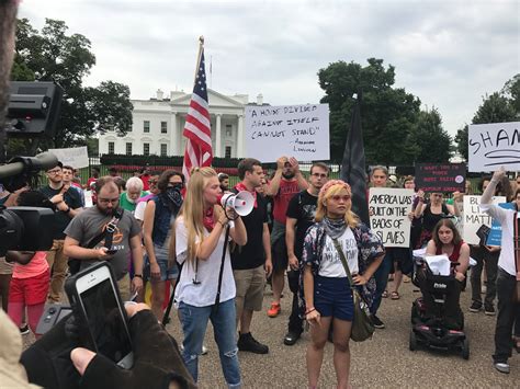 Protesters Rally Against White Supremacy In Front Of The White House After Charlottesville