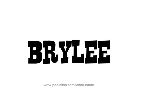 Brylee Name Tattoo Designs