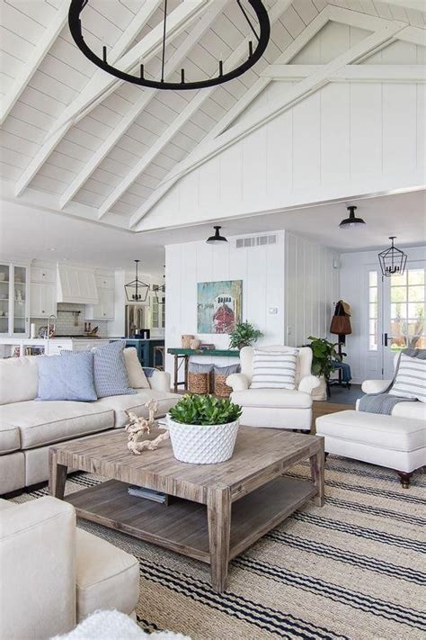 Lake House Blue And White Living Room Decor The Lilypad Cottage