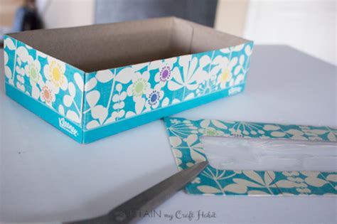 upcycling a tissue box into a diy decorative storage box sustain my craft habit