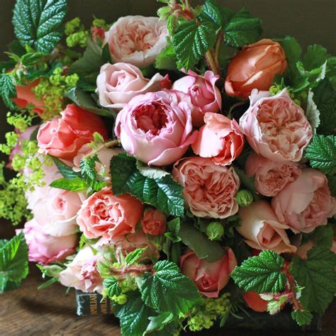 English Roses Summer Bouquet Pink Inspiration Flowers Luxury Flowers