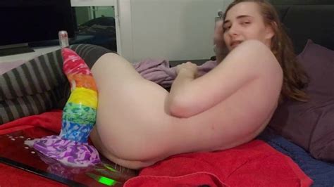 Cute Trans Teen Extremely Bulges Her Tummy With Huge Knotted Dildo Xxx Mobile Porno Videos