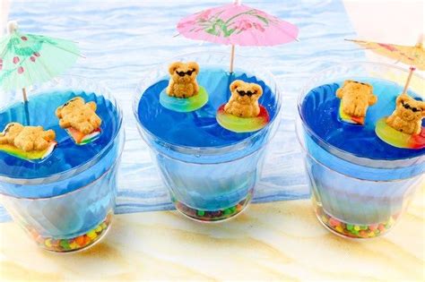 Blue Jello Cup Recipe A Pool Of Teddy Bear Fun In The Sun Recipe