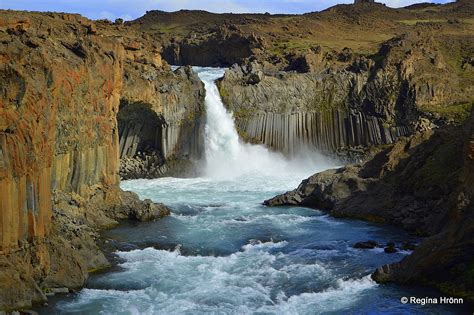 Aldeyjarfoss Waterfall In North Iceland In Extraordinary Basalt Column