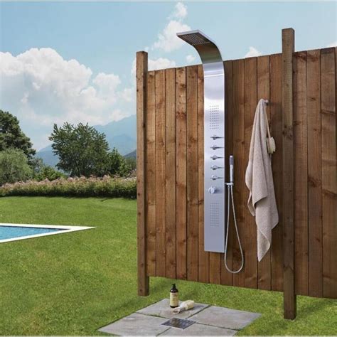 Milano Niagra Chrome Thermostatic Outdoor Shower With Shower Head