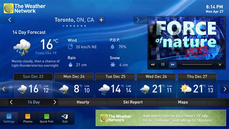 The weather network has received and posted active messages for the following provinces and territories: The Weather Network updates Connected TV app with new ...
