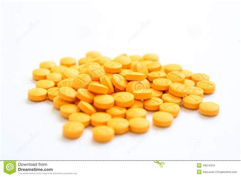 Yellow Pills Stock Image Image Of Large Yellow Dose 43514415