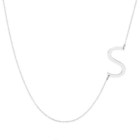 Personalized Oversize Sideways Initial Necklace